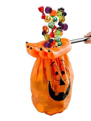 Cadılar Bayramı Balkabağı Figürlü Sopalı Şeker Çantası