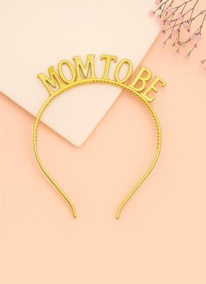 Mom To Be Taç Mika Plastik Baby Shower Tacı Gold