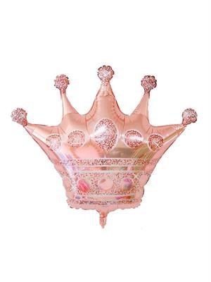 Taç Folyo Balon Bekarlığa Veda Parti Balonu Rose Gold 76 cm