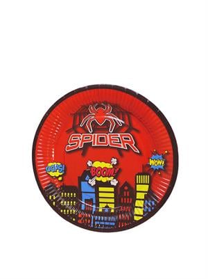 Örümcek Adam Temalı Tabak Karton Doğum Günü Tabağı 