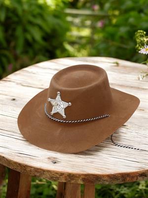 Şerif Kovboy Şapka Parti Aksesuarı Kahverengi