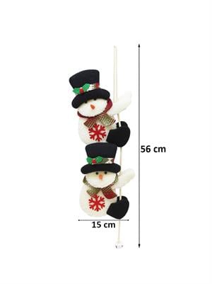 Yılbaşı Dekor Süsü İpe Tırmanan Kardan Adam Asılabilir Dekoratif Süs 56 cm 