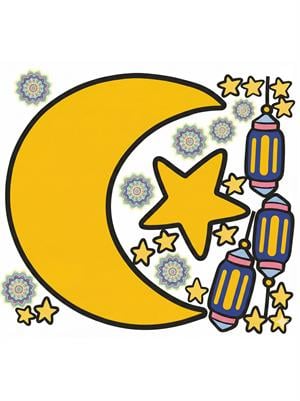 Ramazan Temalı Çift Taraflı Sticker Seti 151 Parça