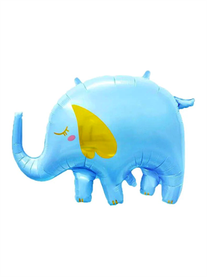 Mavi Fil Folyo Balon Bebek Partisi Balonu 84 cm