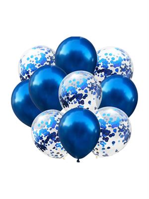 Balon Pulu Metalize Pul Konfeti Koyu Mavi