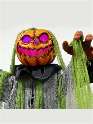 Cadılar Bayramı Haraketli Balkabağı Figürlü Ayaklı Halloween Parti Dekoru 180 cm