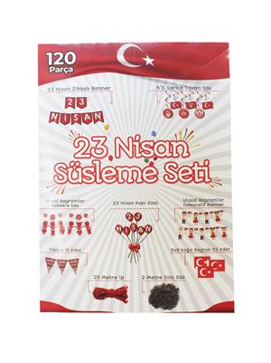 23 Nisan Bayramı Süsleme Seti – Türk Bayraklı Okul Sınıf Süsleme Paketi
