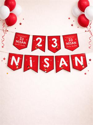 23 Nisan Yazılı Banner Süs  – Milli Bayram Okul Sınıf Süsleme