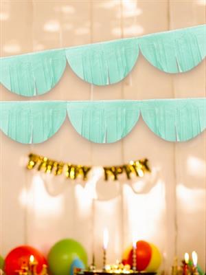 Dekoratif Püskül Süs Parti Arka Plan Süsü Mint Yeşili