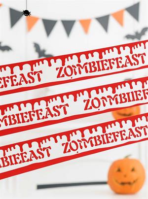 Cadılar Bayramı Uyarı Bantları Halloween Korku Bandı Parti Dekoru Beyaz 6 mt