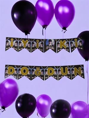 Wednesday Temalı İyi Ki Doğdun Yazı Banner Asılabilir Doğum Günü Süsü