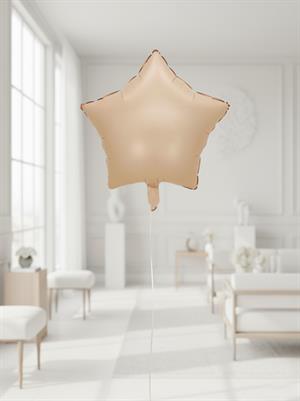 Yıldız Folyo Balon Bej Rengi Yıldız Figürlü Uçan Parti Balonu