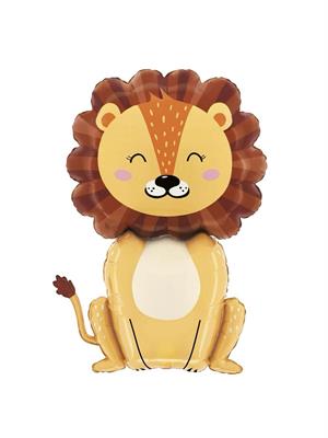 Sevimli Aslan Figürlü Folyo Balon Doğum Günü Parti Balonu 101 cm