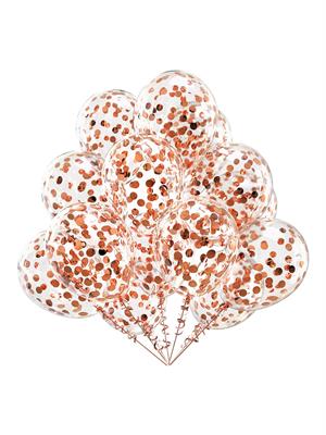 Balon Pulu Metalize Pul Konfeti Rose Gold