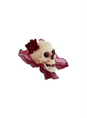 Kuru Kafa Toka Halloween Broş Tüllü Cadılar Bayramı Aksesuarı Bordo