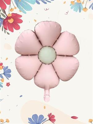 Retro Pembe Papatya Folyo Balon Doğum Günü Parti Balonu 60 cm