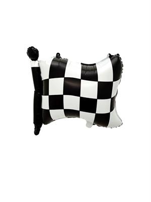 Damalı Yarış Bayrak Folyo Balon Doğum Günü Parti Balonu 20 cm