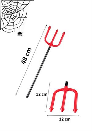 Cadılar Bayramı Mini Şeytan Mızrağı Halloween Parti Aksesuarı 48 cm