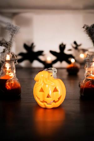 Cadılar Bayramı Led Işıklı Balkabağı Asılabilir Halloween Dekor Süsü