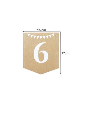 6 Months Kraft Banner – 6 Ay Bebek Doğum Günü Süsleme Flaması