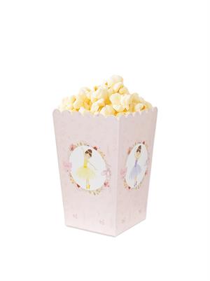 Balerin Temalı Karton Mısır Kutusu Popcorn Kutusu 8li