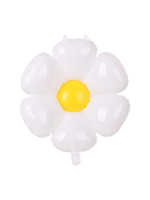Beyaz Papatya Folyo Balon Doğum Günü Parti Balonu 71 cm
