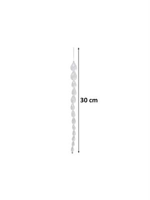 Yılbaşı Ağaç Süsü Lüks Kristal Buz Dalı Zincir Dekoratif Süs 30 cm