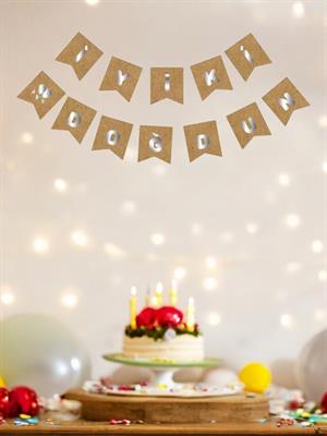 İyi Ki Doğdun Kraft-Gümüş Yazı