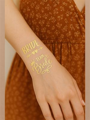 Bride To Be Karışık Dövme Bekarlığa Veda Partisi Dövme Seti Gold