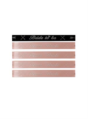 Bride Bileklik Bekarlığa Veda Parti Aksesuarı Bride-Team Bride Bileklik 5li Rose Gümüş