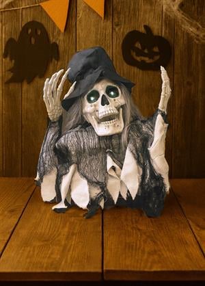 Cadılar Bayramı Hayalet İskelet Hareketli Müzikli Halloween Masa Üstü Parti Dekoru