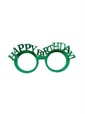 Happy Birthday Gözlük Doğum Günü Parti Aksesuarı Yeşil