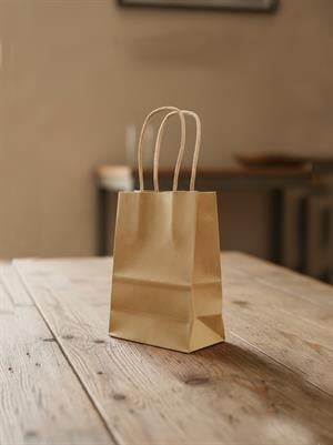 Karton Çanta Alışveriş Çantası Hediye Çantası Kraft 10x15 cm 12li