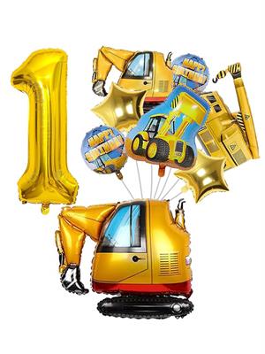 Eksvatör Kepçe Folyo Balon Doğum Günü Balonu Parti Balonu 75 cm