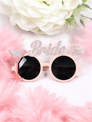 Kadeh Figürlü Parti Gözlüğü Bride To Be Yazılı Bekarlığa Veda Partisi Gözlük Pembe
