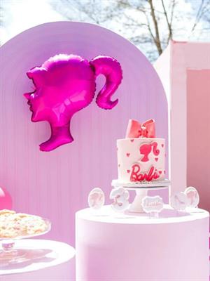 Barbie Temalı Folyo Balon Pembe Kız Parti Balonu 62 cm