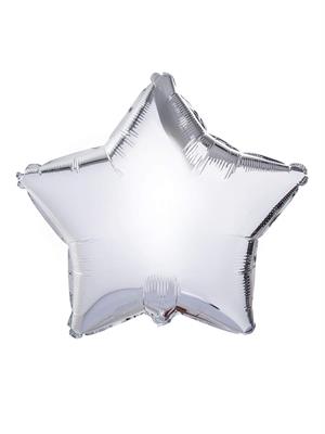 Yıldız Folyo Balon Gümüş Doğum Günü Parti Balonu 24 inc