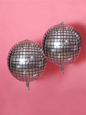 Gümüş Disco Topu Folyo Balon 60 Cm