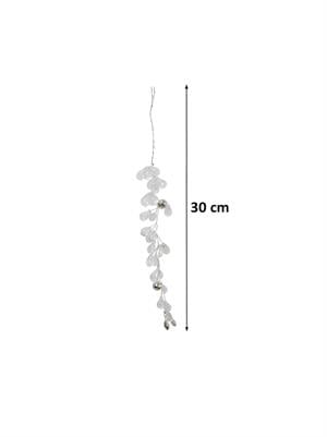 Yılbaşı Ağaç Süsü Lüks Kristal Damla Dal Salkım Dekoratif Süs 30 cm