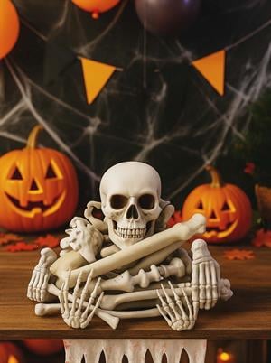 Cadılar Bayramı İskelet Parçaları Halloween Parti Dekoru 19lu