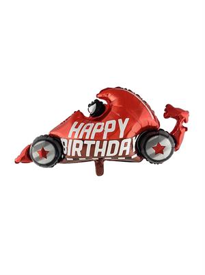 Happy Birthday Formula Yarış Arabalı Folyo Balon Parti Balonu 100 cm