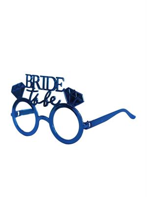 Bride to be Bekarlığa Veda Partisi Gözlüğü Tek Taşlı Bride Gözlük Mavi