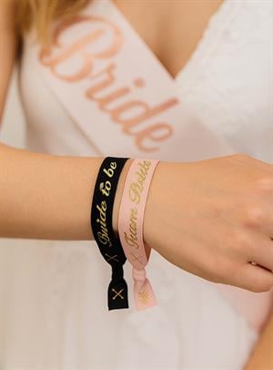 Bride Bileklik Bekarlığa Veda Parti Aksesuarı Bride-Team Bride Bileklik 5li Rose Altın