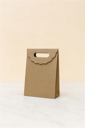 El Geçme Kraft Çanta Karton Hediye Çantası 11,5X17 Cm 25li