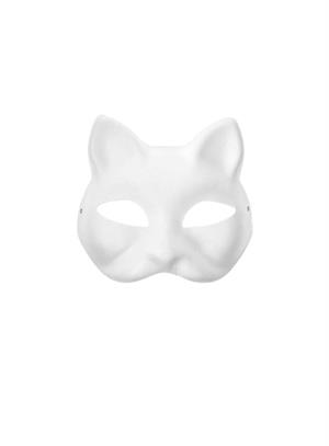 Boyanabilir Karton Maske Hobi ve Etkinlik Maskesi Dıy Kedi Surat Maske