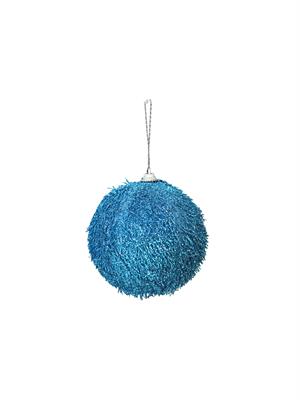 Yılbaşı Topları Püsküllü Çam Ağacı Süsü Mavi 10 cm