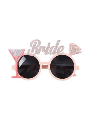 Kadeh Figürlü Parti Gözlüğü Bride To Be Yazılı Bekarlığa Veda Partisi Gözlük Pembe