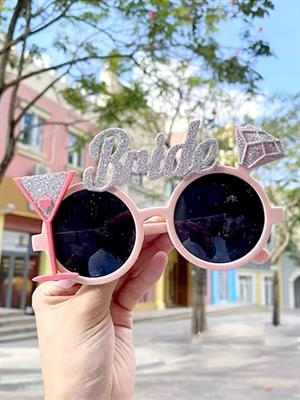 Kadeh Figürlü Parti Gözlüğü Bride To Be Yazılı Bekarlığa Veda Partisi Gözlük Pembe