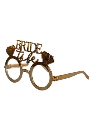 Bride to be Bekarlığa Veda Partisi Gözlüğü Tek Taşlı Bride Gözlük Bronz