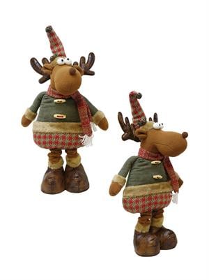Yılbaşı Dekor Süsü Dekoratif Uzayan Peluş Geyik 52 - 90 cm 